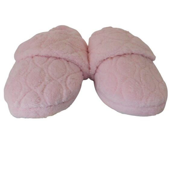 New Women's Adjustable Wrap Slippers Terry Cloth Memory Foam Size 8 Pink - Picture 6 of 7